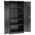 Global Industrial Assembled Storage Cabinet, 36x18x78, Black 603599BK